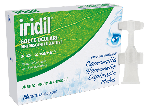 GOCCE OCULARI IRIDIL 10 AMPOLLE MONODOSE RICHIUDIBILI 0,5 ML - Angeli Pharm