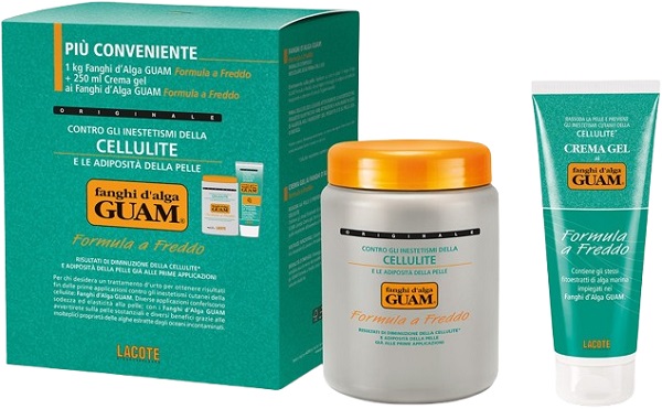 GUAM FANGHI D'ALGA CONFEZIONE CONVENIENZA FREDDA CON FANGHI D'ALGA GUAM 1 KG + CREMA GEL 250 ML FORMULA A FREDDO - Angeli Pharm