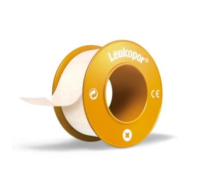 CEROTTO IN ROCCHETTO LEUKOPOR IPOALLERGENICO TESSUTO NON TESSUTO BIANCO 2,5X920 CM CON DISPENSER - Angeli Pharm