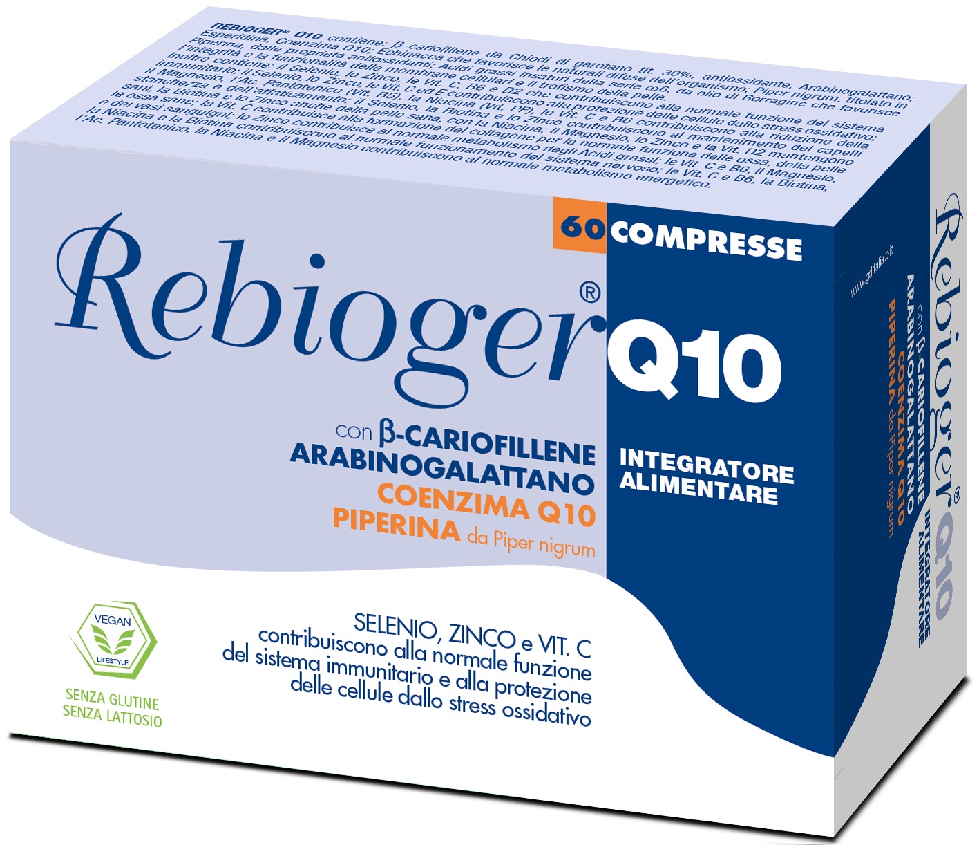 REBIOGER Q10 60 COMPRESSE - Angeli Pharm
