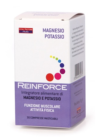 REINFORCE MAGNESIO + POTASSIO 30 COMPRESSE MASTICABILI - Angeli Pharm