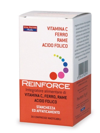 REINFORCE FERRO + RAME + VITAMINA C 30 COMPRESSE MASTICABILI - Angeli Pharm