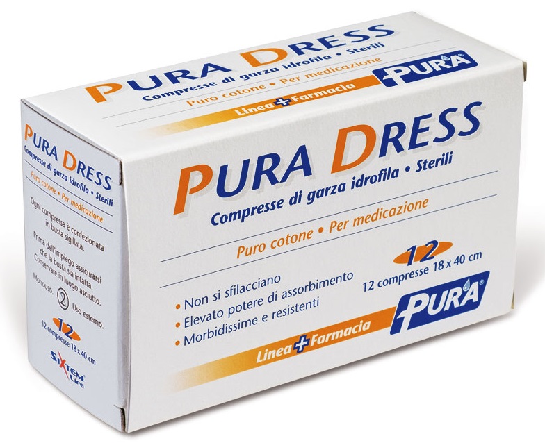 GARZA IN TESSUTO NON TESSUTO PURA SOFT 18X40CM 12 PEZZI - Angeli Pharm