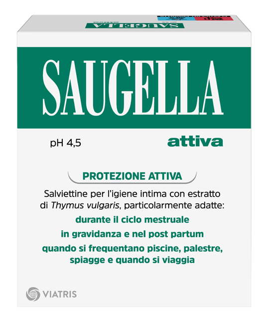 SAUGELLA ATTIVA SALVIETTINE DETERGENTI 10 BUSTINE - Angeli Pharm
