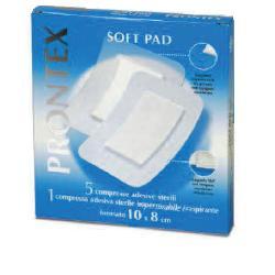 GARZA COMPRESSA PRONTEX SOFT PAD 10X8 CM 6 PEZZI (5 TNT + 1 IMPERMEABILE AQUA PAD) - Angeli Pharm
