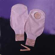 SACCA A FONDO APERTO OPACA CON PELLICOLA DI RIVESTIMENTO DISPOSITIVO DUE PEZZI CON SISTEMA DI AGGANCIO ATRAUMATICO SENZA VELCRO CONSECURA 70MM 10 PEZZI - Angeli Pharm