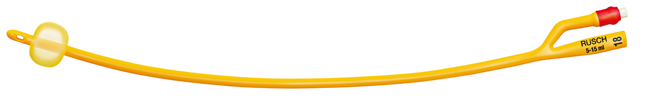 CATETERE FOLEY A MEDIA PERMANENZA  RUSCH GOLD PLUS A 2 VIE IN SILKOLATEX LATTICE-SILICONE PER ADULTO CH18 LUNGHEZZA 40 CM PUNTA CILINDRICA A 2 FORI PALLONCINO 30-50 ML 1 PEZZO - Angeli Pharm