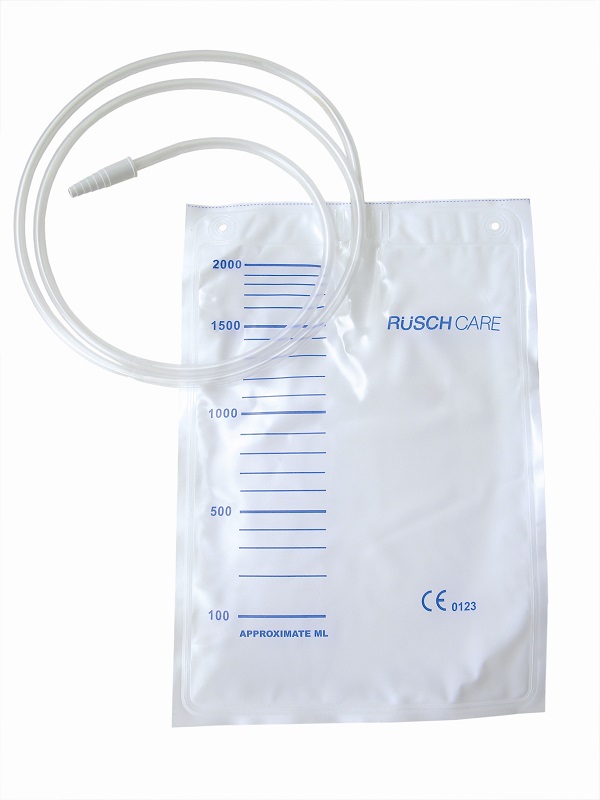 SACCA DI RACCOLTA URINA DA LETTO MONOUSO NON STERILE CAPACITA' 2000 ML CON TUBO DI RACCORDO LUNGHEZZA 90 CM DIAMETRO 5X7 MM VALVOLA DI NON RITORNO 1 GANCIO 30 PEZZI - Angeli Pharm