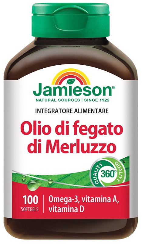 JAMIESON OLIO DI FEGATO DI MERLUZZO 100 PERLE - Angeli Pharm