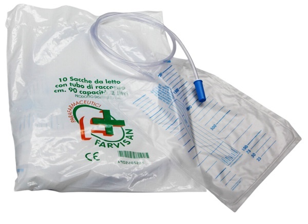 SACCA PER URINA LETTO MONOUSO NON STERILE 2000 ML TUBO 90 CMVALVOLA ANTIREFLUSSO SENZA RUBINETTO DI SCARICO - Angeli Pharm