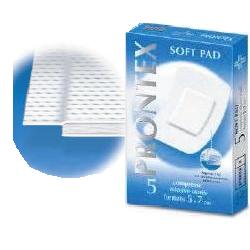 GARZA PRONTEX SOFT PAD COMPRESSA 5X7 CM 5 PEZZI - Angeli Pharm