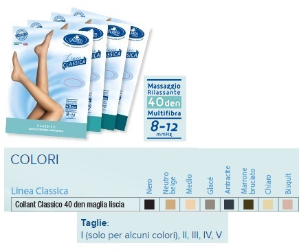 SAUBER COLLANT 40 DENARI MAGLIA LISCIA NEUTRO BEIGE 3 LINEA CLASSICA - Angeli Pharm