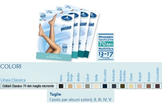 SAUBER COLLANT 70 DENARI MAGLIA MICRORETE NEUTRO BEIGE 5 LINEA CLASSICA - Angeli Pharm