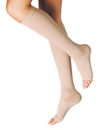 GAMBALETTO TERAPEUTICO DUALSAN A COMPRESSIONE DECRESCENTE KKL1 PUNTA APERTA BEIGE UNISEX 4 1 PAIO - Angeli Pharm