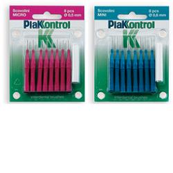 PLAKKONTROL SCOVOLINO MICRO 0,5 MM 8 PEZZI + MANICO - Angeli Pharm