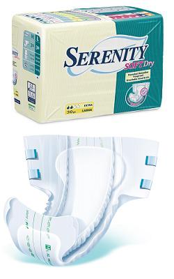 PANNOLONE PER INCONTINENZA SERENITY SOFTDRY FORMATO EXTRA TAGLIA LARGE 30 PEZZI - Angeli Pharm