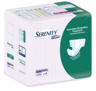 PANNOLONE PER INCONTINENZA A MUTANDINA SERENITY SOFTDRY MAXI LARGE 15 PEZZI - Angeli Pharm