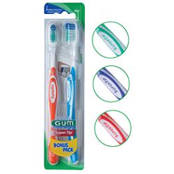 GUM SUPER TIP 463 COMPACT SPAZZOLINO MEDIO BONUS PACK 2 PEZZI - Angeli Pharm