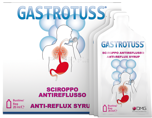 SCIROPPO ANTIREFLUSSO GASTROTUSS 25 BUSTINE MONODOSE 20 ML - Angeli Pharm