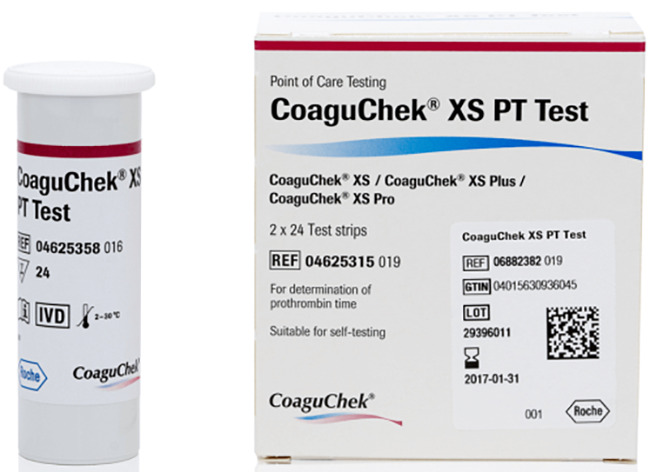 STRISCE REATTIVE PER APPARECCHIO AUTODIAGNOSTICO COAGUCHEK XS PT TEST 2X24 PEZZI - Angeli Pharm