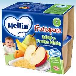 MELLIN FRUTTA PURA FRUTTA MISTA 100 G 4 PEZZI - Angeli Pharm