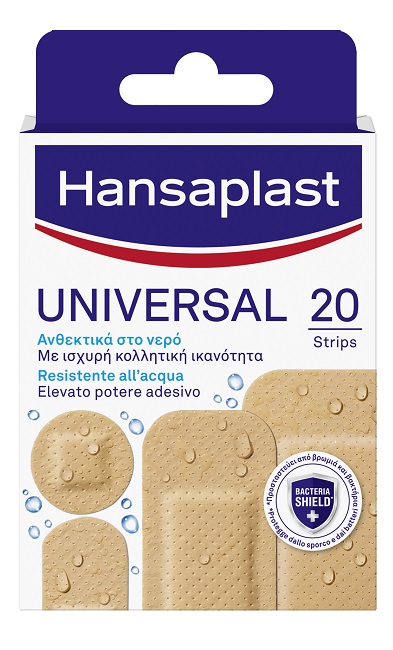 CEROTTO HANSAPLAST UNIVERSAL RESISTENTE ALL'ACQUA 4 FORME ASSORTITE 20 PEZZI - Angeli Pharm