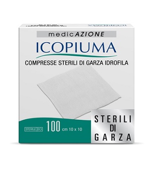 ICOPIUMA GARZA COMPRESSA IDROFILA 10X10CM 100 PEZZI - Angeli Pharm