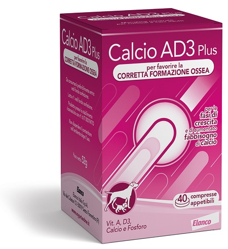 CALCIO AD3 PLUS 40 COMPRESSE APPETIBILI - Angeli Pharm