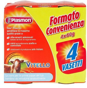 PLASMON OMOGENEIZZATO VITELLO 4 X 80 G - Angeli Pharm