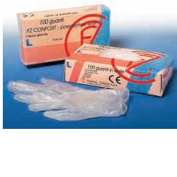 GUANTO IN VINILE CONFORT MISURA EXTRA LARGE ANTIADERENTE BIOCOMPATIBILE UTILIZZABILE ANCHE A CONTATTO CON SOSTANZE ALIMENTARI 100 PEZZI SENZA POLVERE - Angeli Pharm