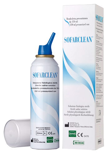 SOLUZIONE FISIOLOGICA SOFARCLEAN 150ML IN BOMBOLETTA PRESSURIZZATA - Angeli Pharm
