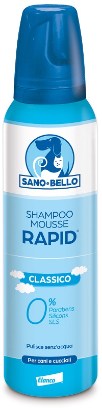 SANO E BELLO SHAMPOO MOUSSE RAPID CLASSICO FLACONE 300 ML PER LAVAGGIO SENZ'ACQUA - Angeli Pharm
