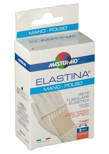 RETE TUBOLARE ELASTICA IPOALLERGENICA MASTER-AID ELASTINA MANO/POLSO 3 MT IN TENSIONE CALIBRO 3 CM - Angeli Pharm