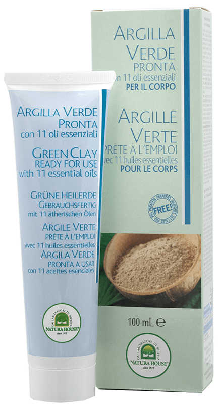 ARGILLA VERDE PRONTA TUBO CON OLI ESSENZIALI 100 ML - Angeli Pharm