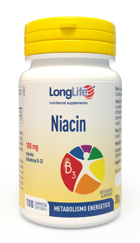 LONGLIFE NIACIN 100 MG 100 COMPRESSE DIVISIBILI - Angeli Pharm