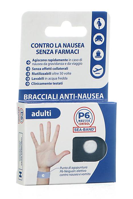 BRACCIALE ANTI NAUSEA PER ADULTI P6 NAUSEA CONTROL 2 PEZZI - Angeli Pharm