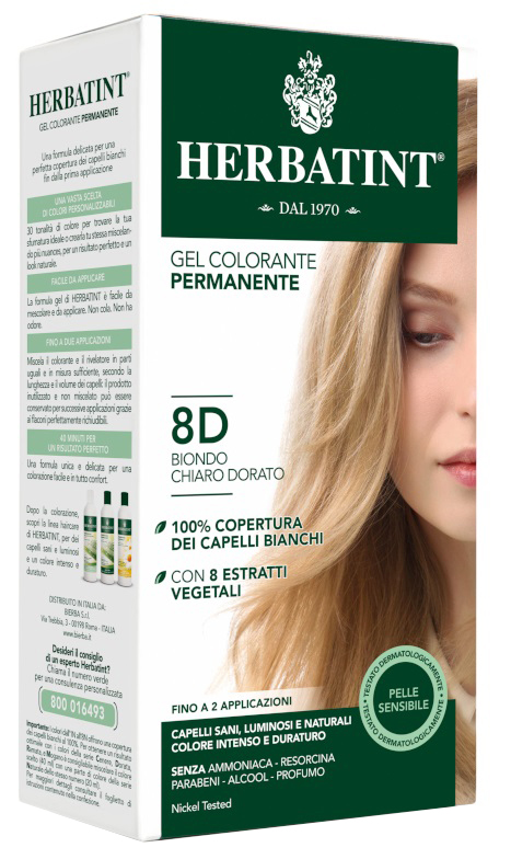 HERBATINT 8D BIONDO CHIARO DORATO 150 ML - Angeli Pharm