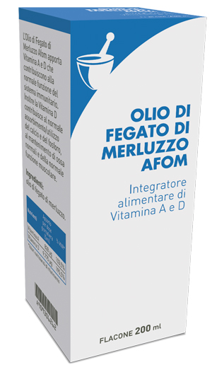 OLIO DI FEGATO DI MERLUZZO AFOM 200 ML - Angeli Pharm