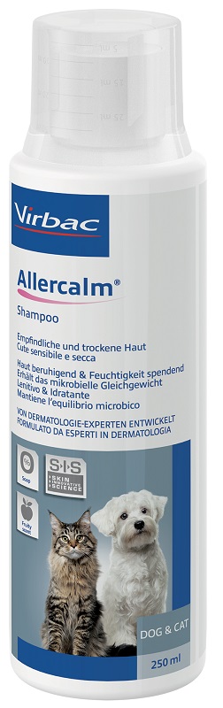 ALLERCALM SHAMPOO CUTE SENSIBILE E SECCA CANI E GATTI 250 ML - Angeli Pharm