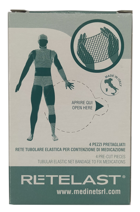 RETE TUBOLARE RETELAST ELASTICA PRETAGLIATA BIANCA BABY OMBELICALE 4 PEZZI - Angeli Pharm