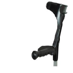 CANADESI IN LEGA LEGGERA CON BLOCCO RAPIDO DELLA REGOLAZIONE DELL'ALTEZZA A VITE+CLIP DI SICUREZZA A PRESSIONE CON CATARIFRANGENTE INCORPORATO COLORE NERO - Angeli Pharm