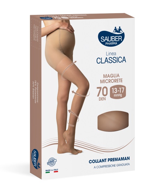 SAUBER COLLANT 70 DENARI PREMAMAN MAGLIA MICRORETE NEUTRO BEIGE 2 LINEA CLASSICA - Angeli Pharm