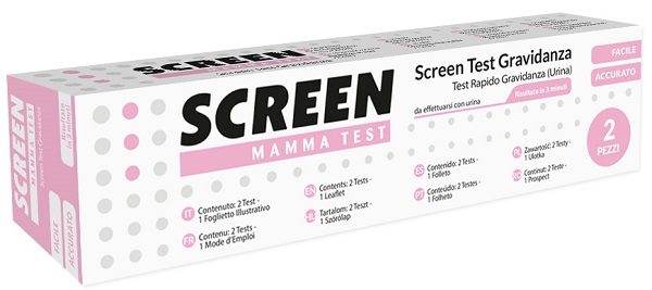 SCREEN TEST ORMONE HCG GRAVIDANZA NELL'URINA SCREEN TEST HCG 2 PEZZI - Angeli Pharm