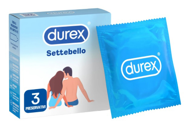 PROFILATTICO DUREX SETTEBELLO CLASSICO 3 PEZZI - Angeli Pharm