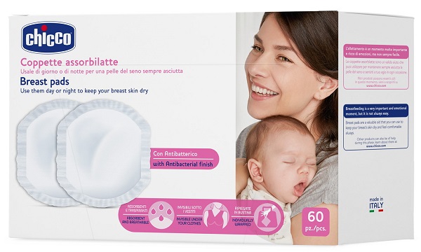 CHICCO COPPETTA ASSORBILATTE ANTIBATTERICA 60 PEZZI - Angeli Pharm