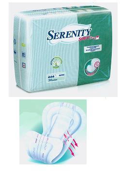 PANNOLONE PER INCONTINENZA SAGOMATO SERENITY SOFTDRY+ ALOE MAXI 30 PEZZI - Angeli Pharm
