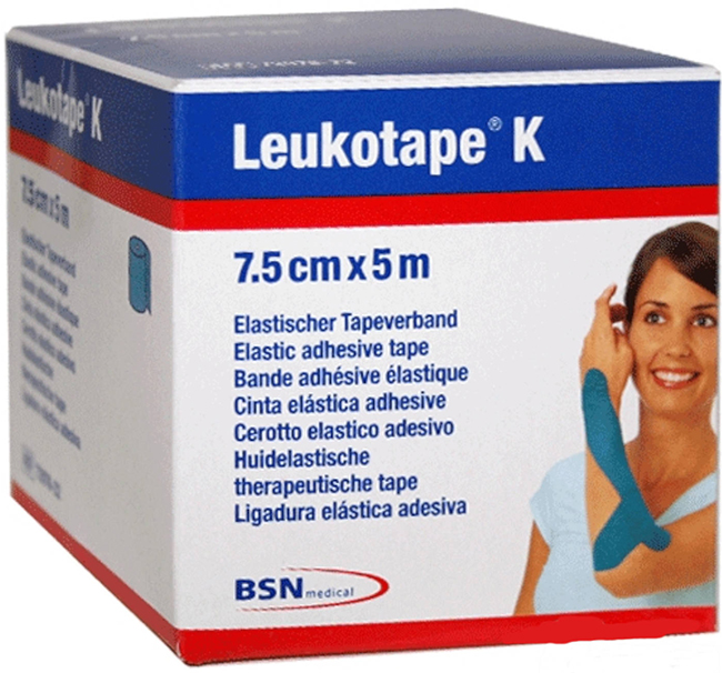 BENDA ADESIVA LEUKOTAPE K PER TAPING FISIOTERAPICO LARGHEZZA 7,5 CM LUNGHEZZA 5 M COLOR ROSSO IN ROTOLO - Angeli Pharm