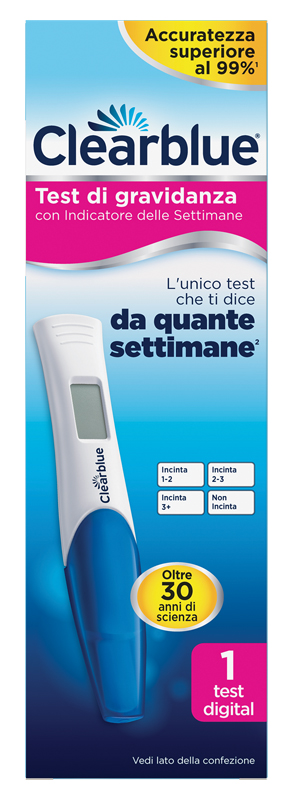 TEST DI GRAVIDANZA CLEARBLUE CON INDICATORE DELLE SETTIMANE 1 PEZZO - Angeli Pharm