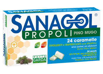 SANAGOL PROPOLI PINO MUGO 24 CARAMELLE - Angeli Pharm
