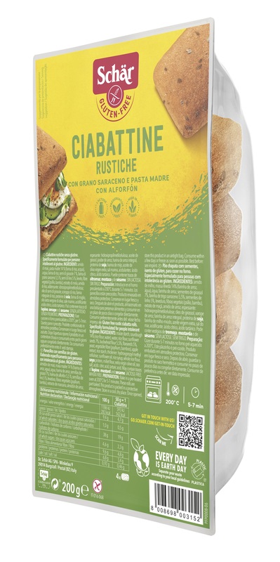 SCHAR CIABATTINE RUSTICHE SENZA LATTOSIO 200 G - Angeli Pharm